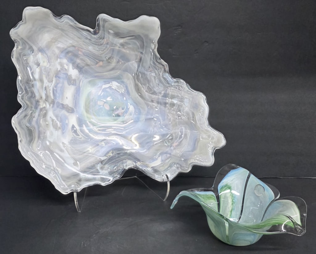 Pr. Decorative Handblown Art Glass Collectibles (1 of 9)