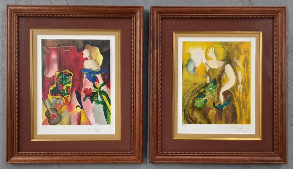 Pr. Limited Edition Linda Le Kinff Serigraphs (1 of 10)