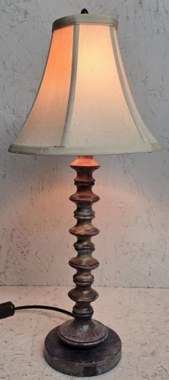 MCM Stacked Spindle Table Lamp - 2