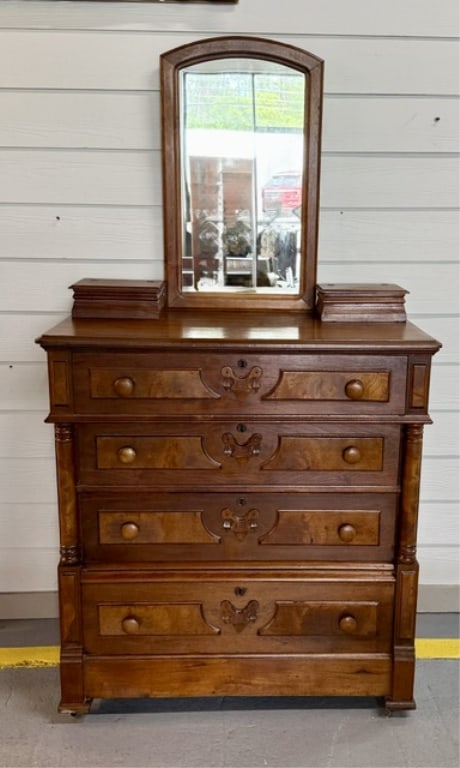 Antique American Eastlake Dresser & Mirror (1 of 13)