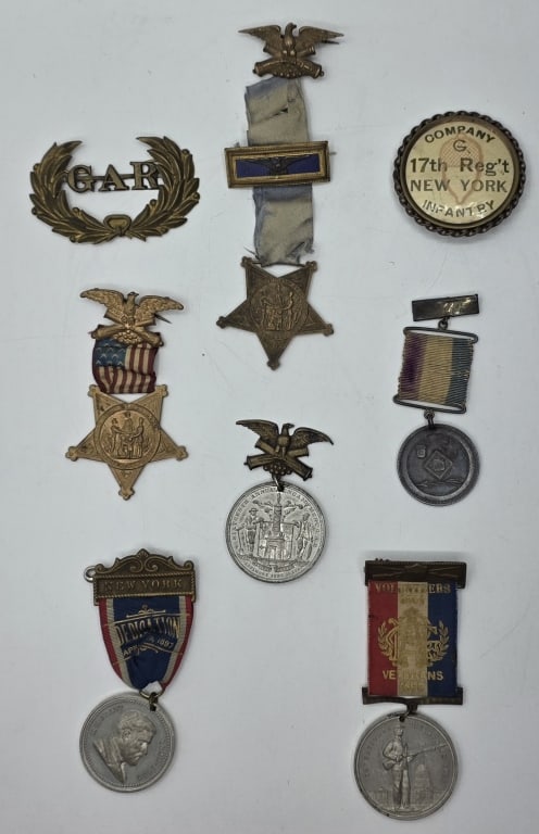 Vtg. Grand Army of the Republic Medals & Badges (1 of 10)