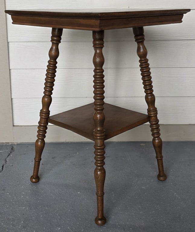 Antique Square Parlor Table - 2