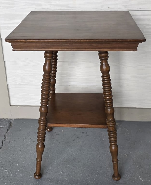 Antique Square Parlor Table - 3