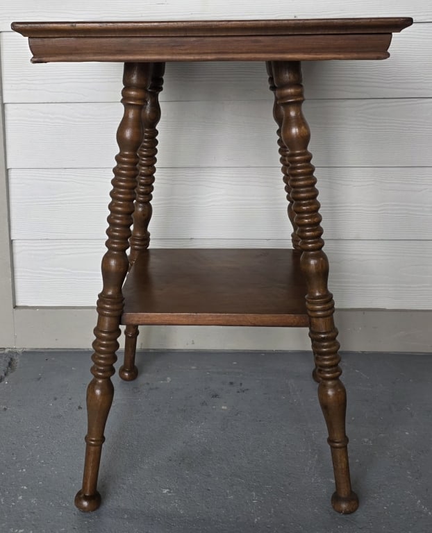 Antique Square Parlor Table - 4