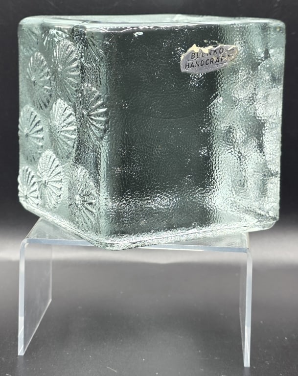 Vintage MCM Blenko Glass Ice Block Bookend (1 of 9)