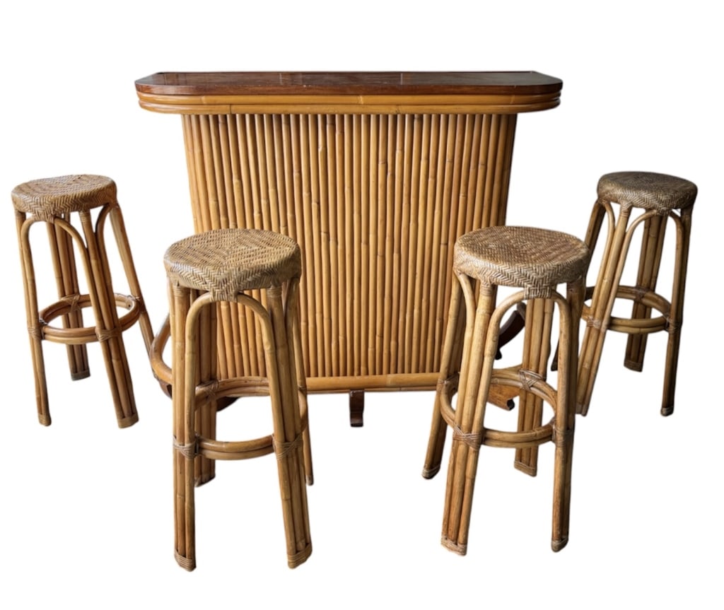 Vintage Paul Frankl Style Tiki Bar Set (1 of 12)