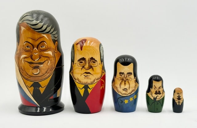 Vintage Soviet & Russian Leaders Nesting Dolls (1 of 11)