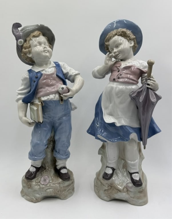 Pair of Large German GDR Porcelain Figures (1 of 11)