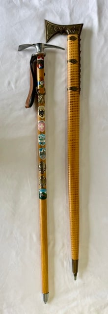 2pc European Mountaineering & Folk Walking Sticks (1 of 15)