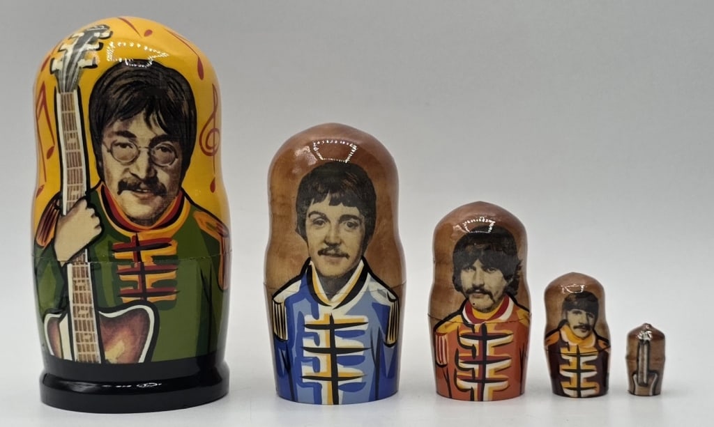 Hand Painted Beatles Nesting Dolls (1 of 6)