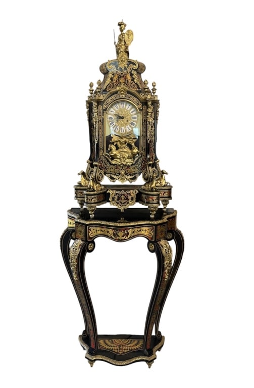 Italian Baroque Style Boulle Clock on Stand (1 of 15)