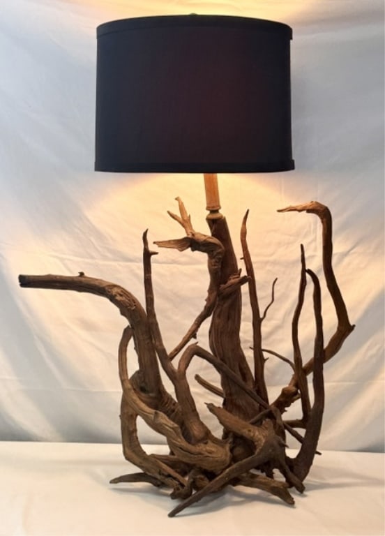 Rustic Modern Handcrafted Driftwood Lamp (1 of 14)