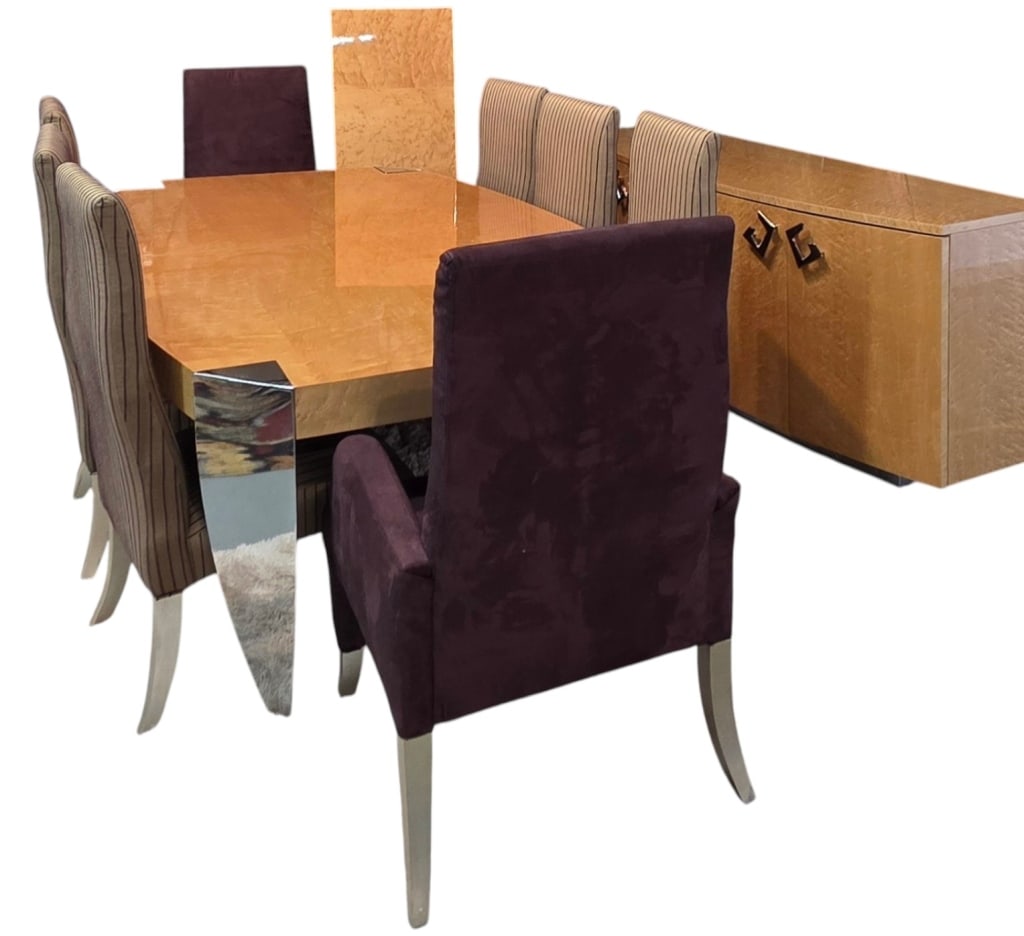 Vtg. Greg Sheres Birdseye Maple Dining Suite (1 of 19)