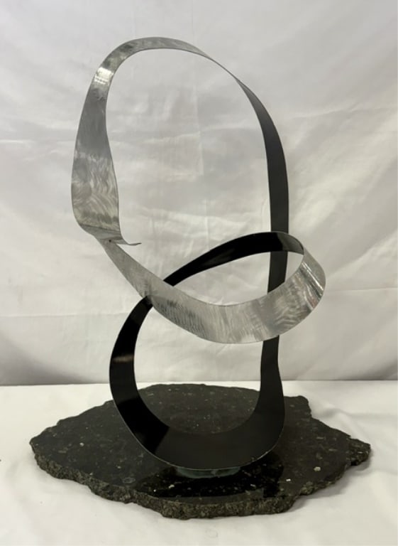 Abstract Modern Metal Ribbon Sculpture (1 of 13)