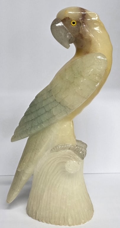 Vintage Baccerini Carved Alabaster Parrot Statue (1 of 8)