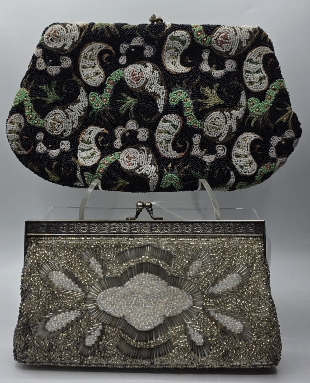 Pair of Vintage Beaded Evening Clutch Bags (1 of 9)