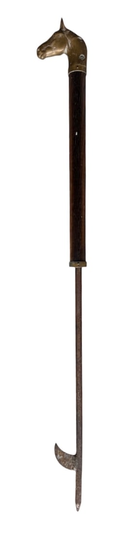 Vintage Brass Horse Head Pike Pole (1 of 9)