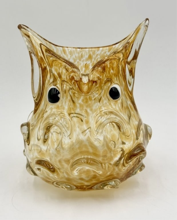 Cristalleria D Arte Murano Art Glass Owl Vase (1 of 9)