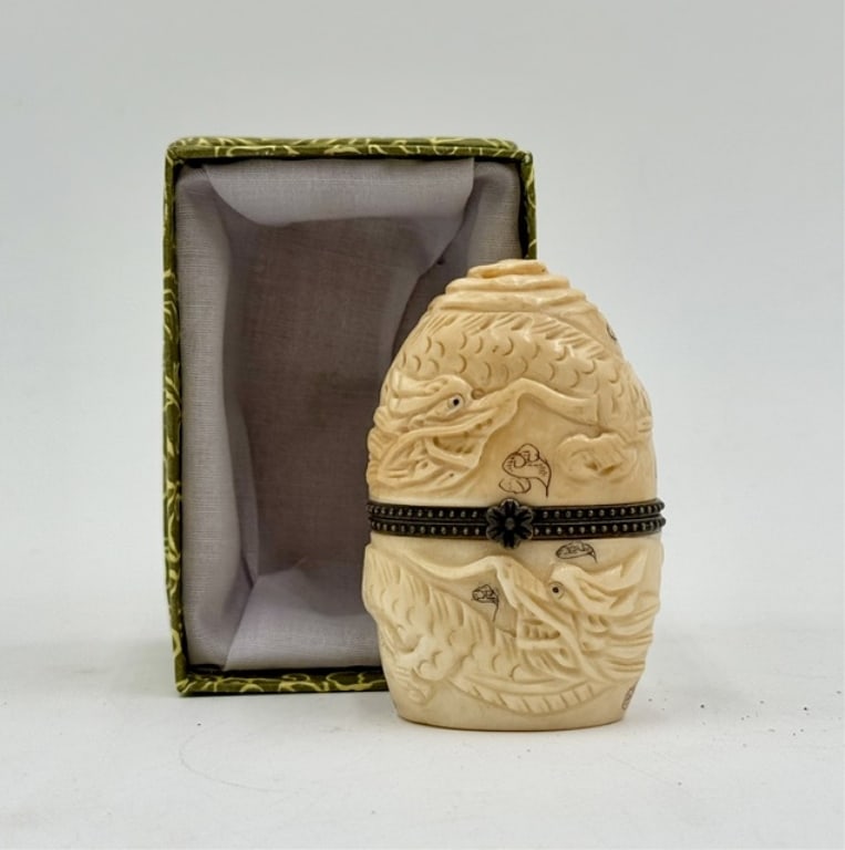 Carved Chinese Dragon Trinket Box (1 of 13)