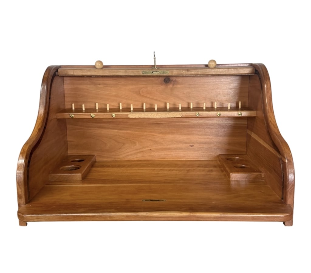 Vintage Roll Top Table Top Sewing Cabinet (1 of 6)