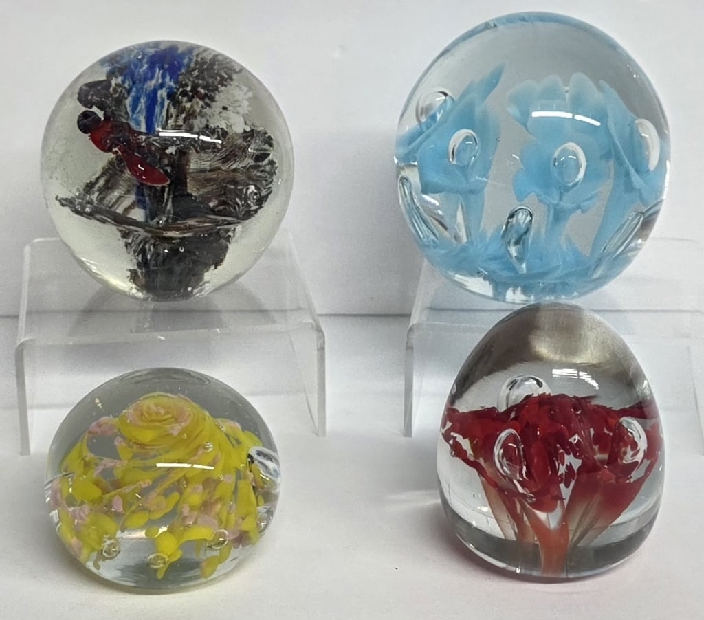 Assorted Handblown Art Glass Paperweights (1 of 9)