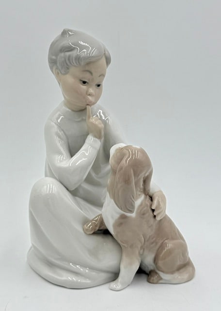 Retired "Boy with Dog" Lladro Porcelain Figurine (1 of 14)