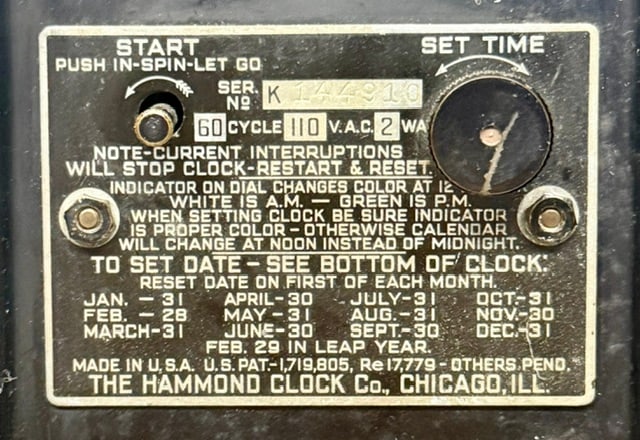 Hammond "Gregory" Skyscraper Bakelite Clock - 9