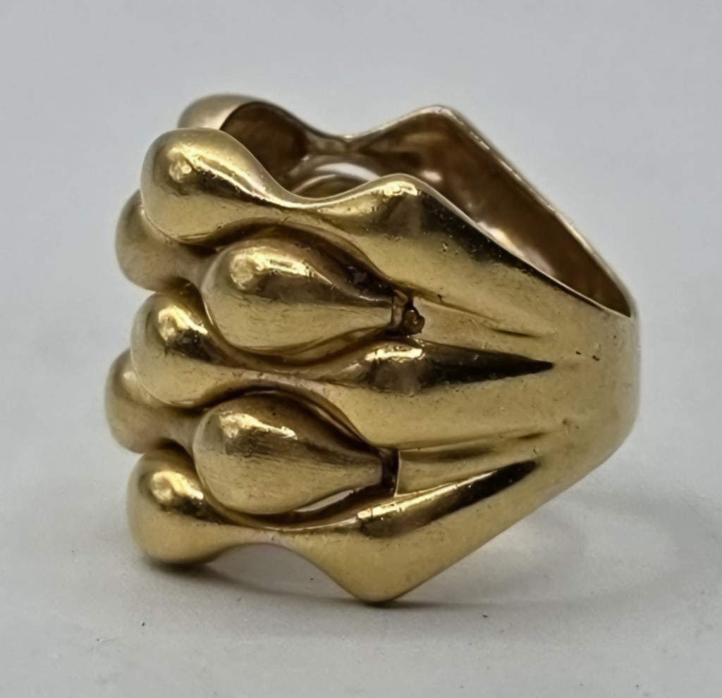 18k Bubble Wave Ring - 10.34g - 5