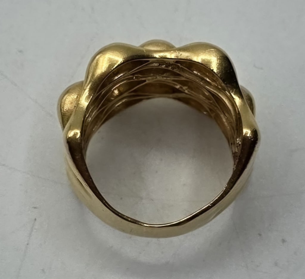 18k Bubble Wave Ring - 10.34g - 6