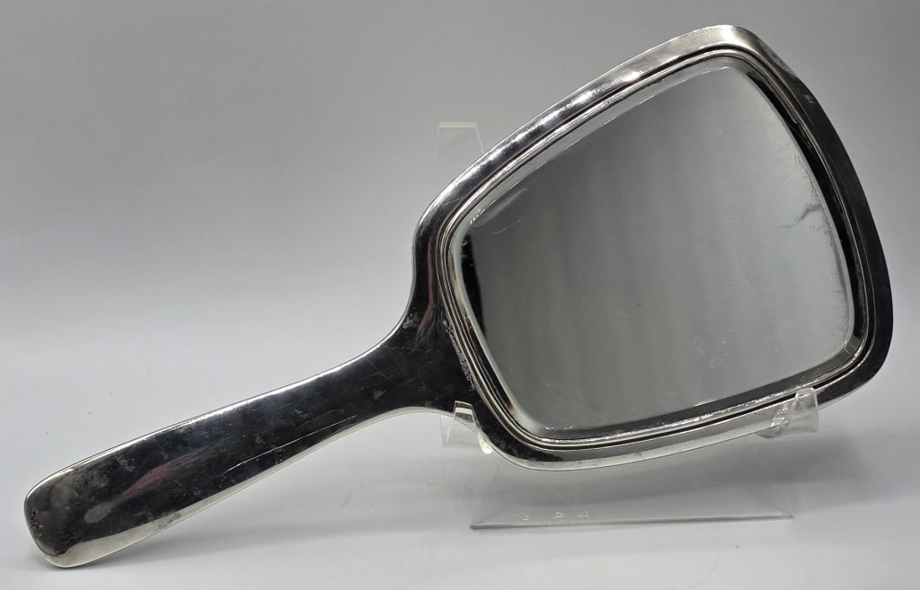 Vintage Art Deco Sterling Silver Handled Mirror (1 of 7)