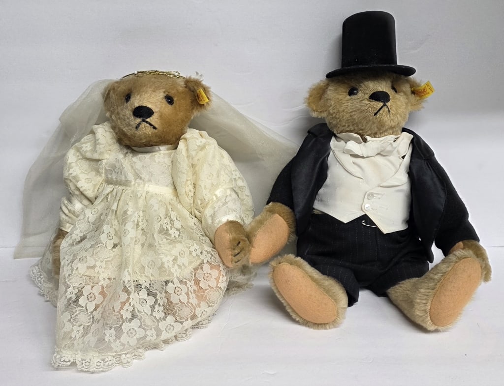 Vintage Steiff Bride & Groom Wedding Bear Set (1 of 8)