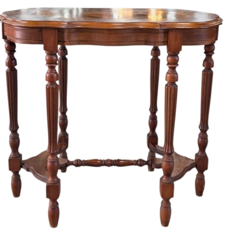 Vintage Burled Wood Victorian Parlor Table (1 of 7)