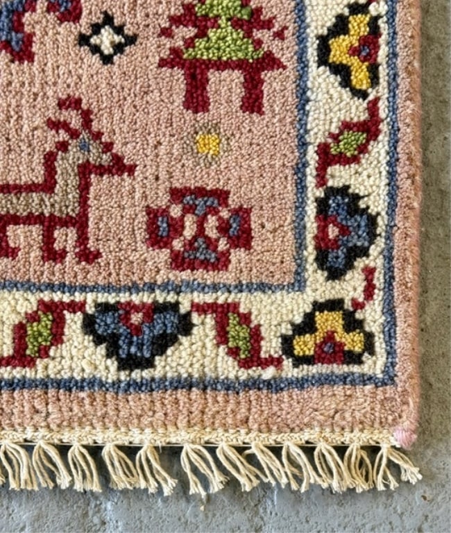 Handmade Wool Geometric Heriz Serapi Runner - 3