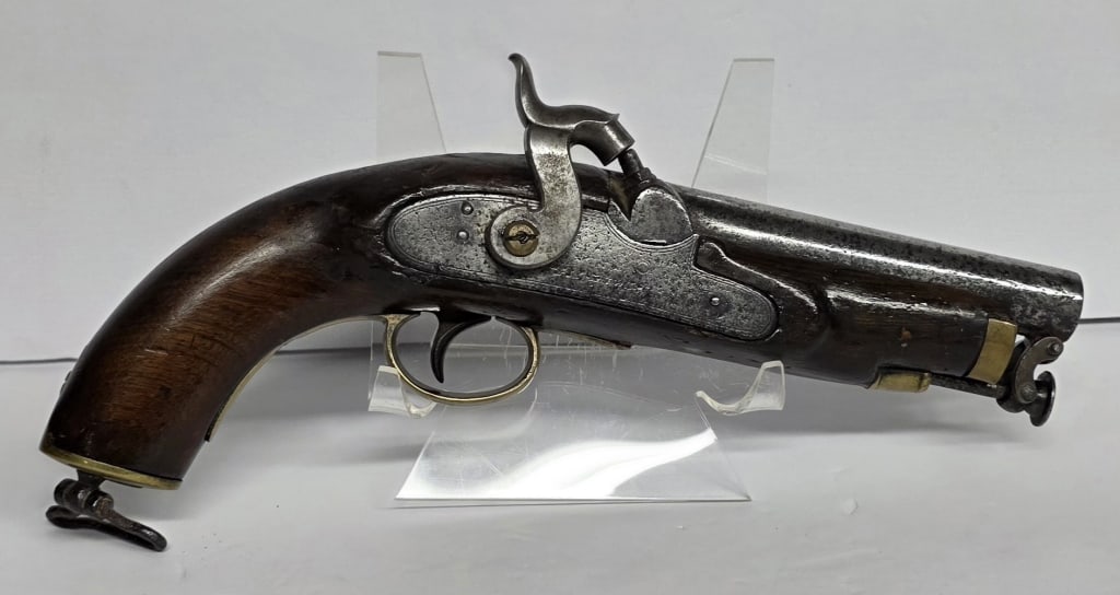 Antique British Military Percussion Pocket Pistol (1 of 11)