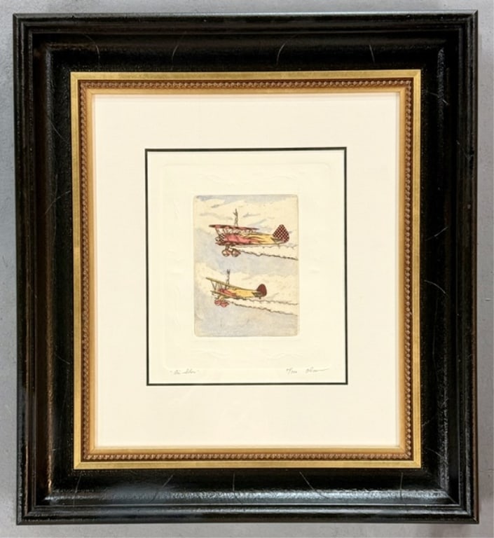 Pr. David Olson Hand Colored Embossed Etchings - 10