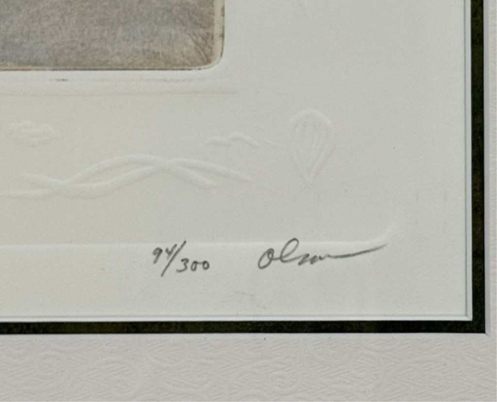 Pr. David Olson Hand Colored Embossed Etchings - 13