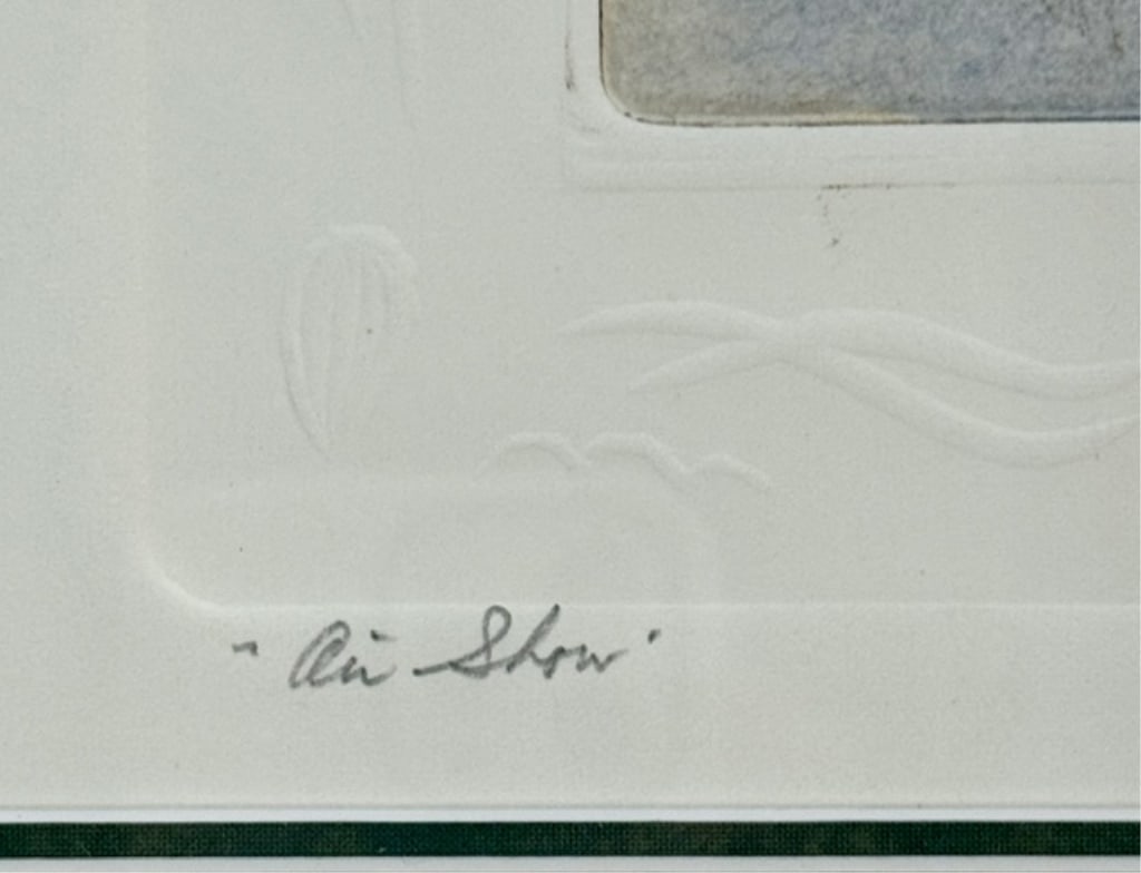 Pr. David Olson Hand Colored Embossed Etchings - 14