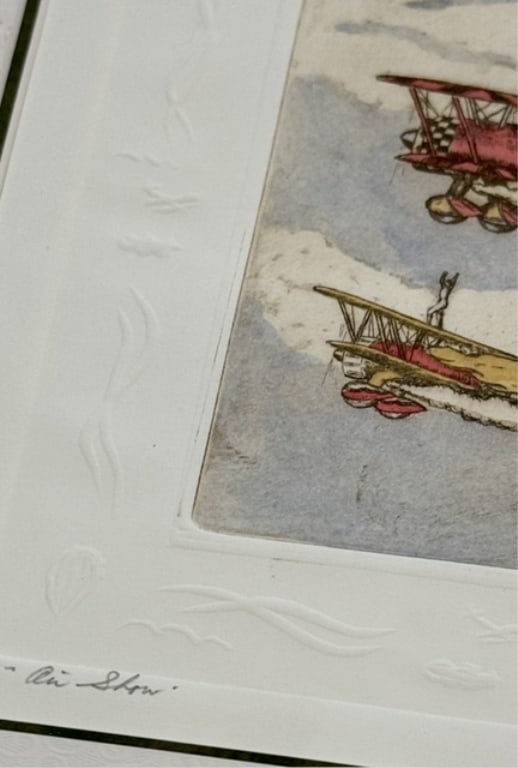 Pr. David Olson Hand Colored Embossed Etchings - 15