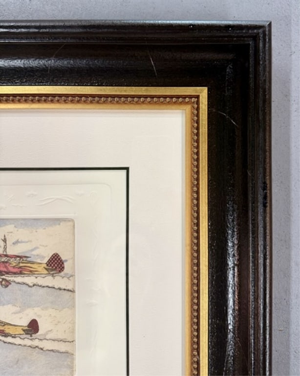Pr. David Olson Hand Colored Embossed Etchings - 16