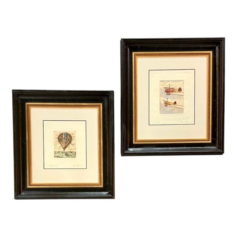 Pr. David Olson Hand Colored Embossed Etchings (1 of 17)