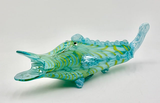 Unusual Murano Style Alligator Gar Fish Sculpture (1 of 12)