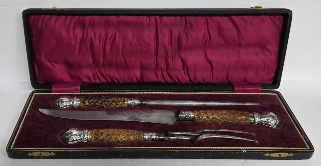Antique E.M. Dickinson "El Dorado" Carving Set (1 of 8)