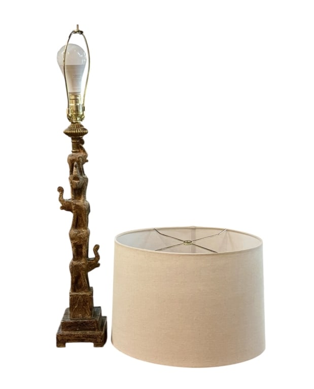 Stacked Elephant Table Lamp - 10
