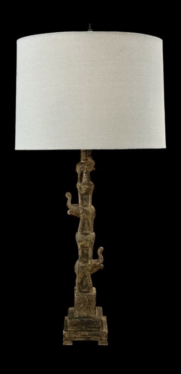 Stacked Elephant Table Lamp - 3