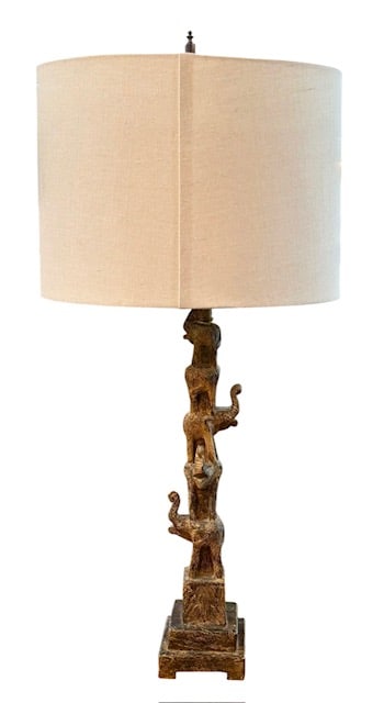 Stacked Elephant Table Lamp - 6