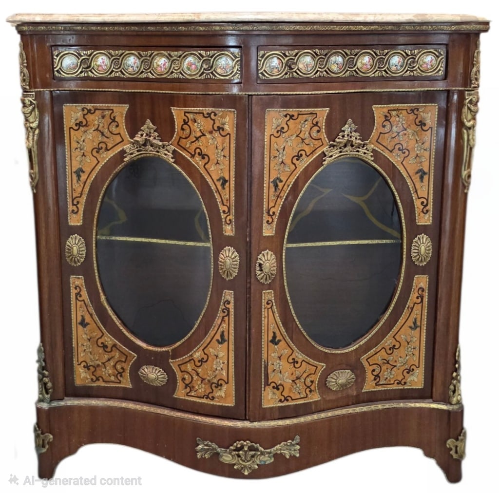 French Napoleon Style Marble Top Commode (1 of 12)