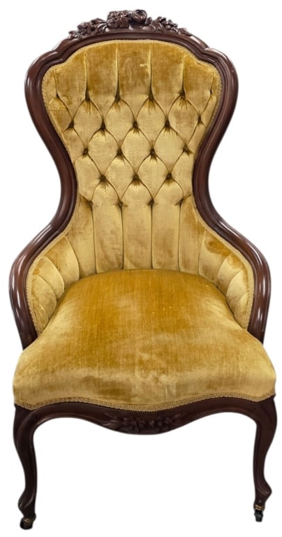 Vintage Victorian Style Carved Mahogany Armchair (1 of 5)