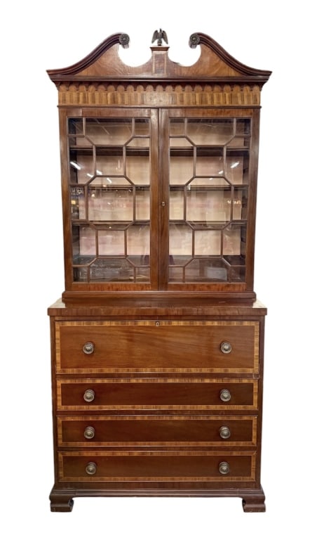 American Federal Mahogany Secretary Bookcase (1 of 15)