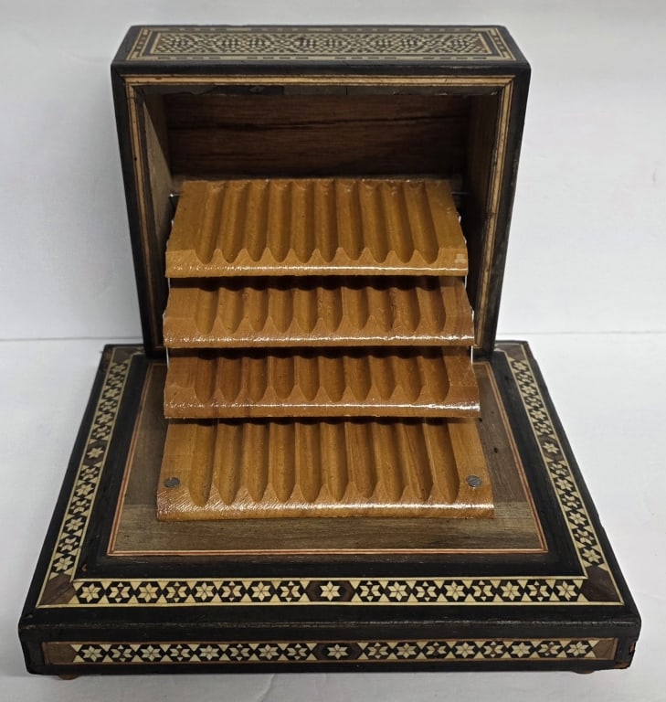 Vintage Middle Easter Micro Mosaic Cigarette Box - 2