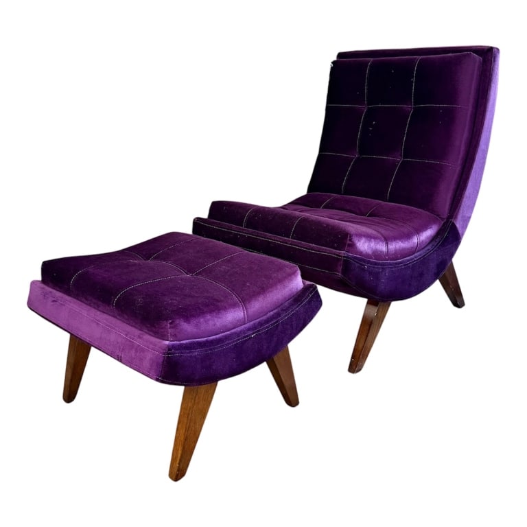 MCM Winmark "Gail's Chair" & Matching Ottoman (1 of 7)